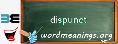 WordMeaning blackboard for dispunct